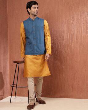 fabindia Men Stripes Nehru jacket-picture-14