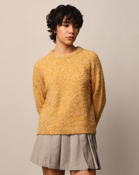 Women Regular Fit Crew-Neck Pullover