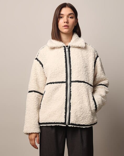 Women Striped Regular Fit Jacket