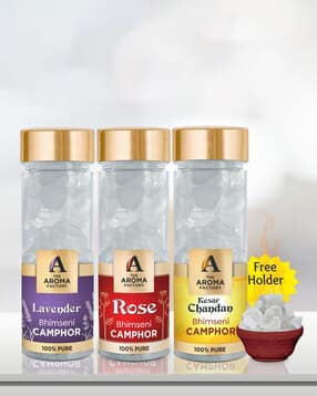 the aroma factory Set of 3 Bhimseni Camphor Bottles-picture-41