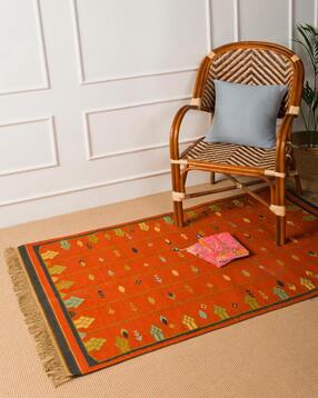 fabindia Cotton Woven Stonewash Panja Dhurrie-picture-14