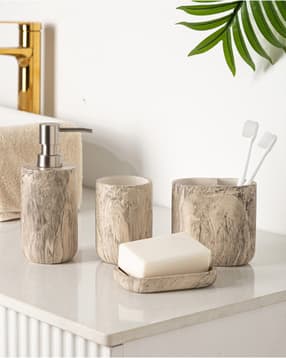 pano Patterned Pack of 4 Bathroom Accessories Set-picture-46