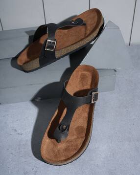 mozafia Women T-Strap Sandals with Buckle Closure-picture-15