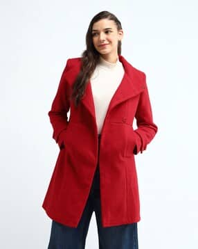 Women Double-Breasted Regular Fit Trench Coat-image-2