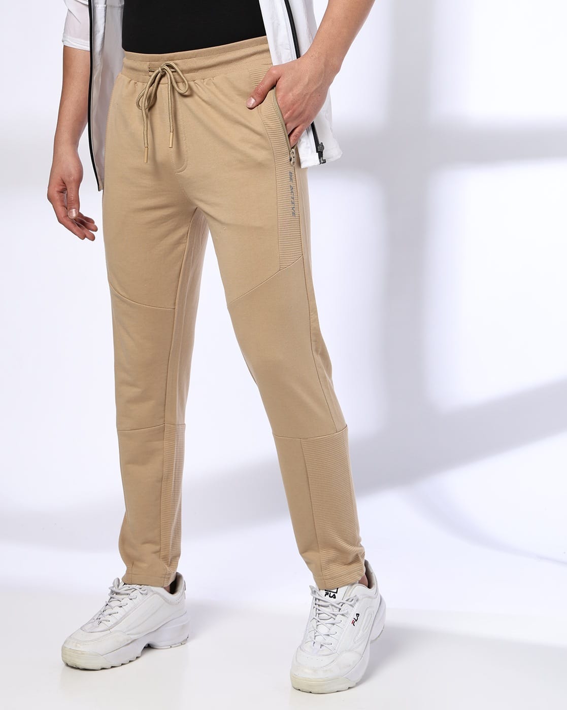 Buy Khaki Track Pants for Men by TEAMSPIRIT FOR TRENDS SELECT