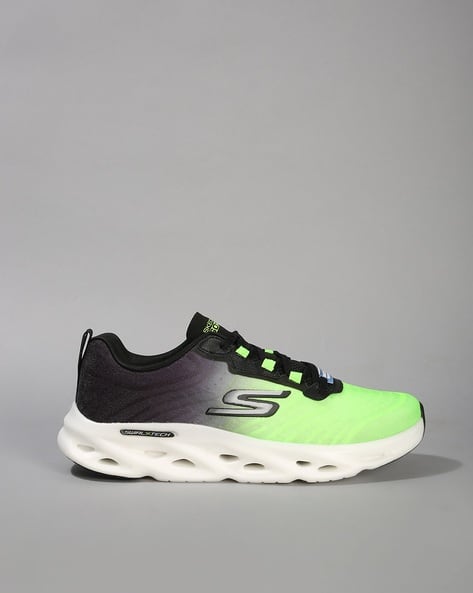 Buy Skechers Men Go Run Swirl Tech Speed Shoes | Lime Color 