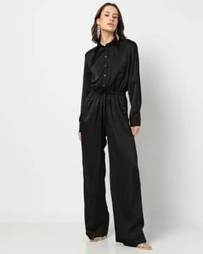 gap Satin Full Sleeve Jumpsuit with Tie-Up Waist-picture-14