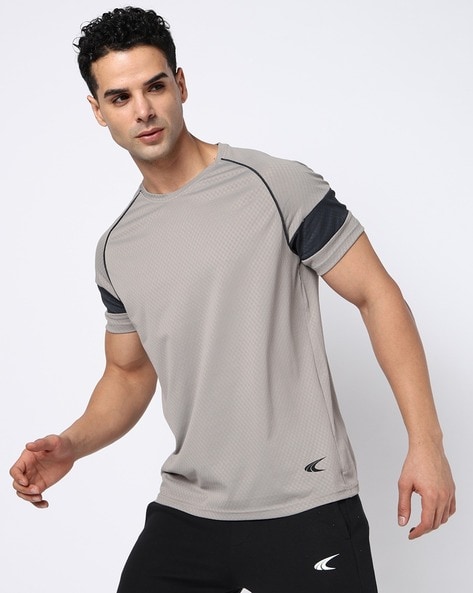 Men Regular Fit Training T-Shirt with Raglan Sleeves