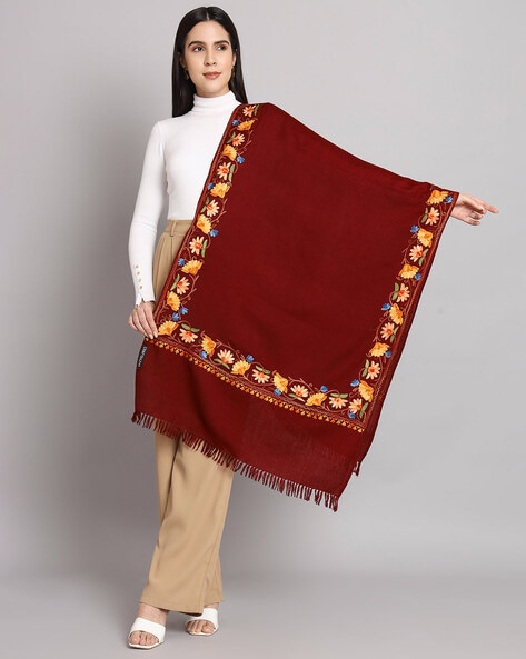 Women Embroidery Shawl Price in India