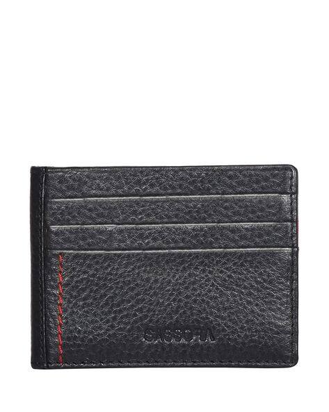 Sassora Men Embossed Logo Bi-Fold Card Holder