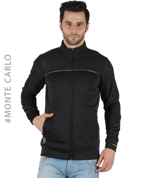 Textured Zip-Front Sweatshirt