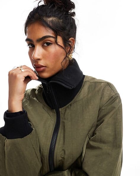 Van Heusen Casual Women's Jackets ASOS DESIGN Washed Faux Leather