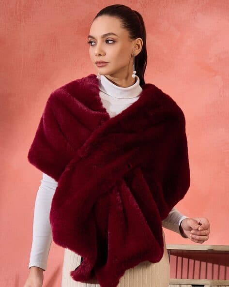 Women Rabbit Fur Cape