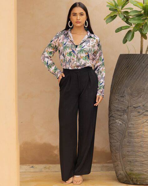 MIRCHI FASHION Women Printed Loose Fit Shirt with Spread Collar
