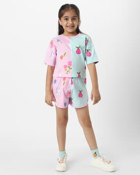 nauti nati Girls Colour-block Shorts with Top-picture-29