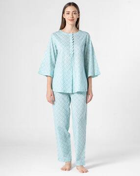 say Women Floral Print Top & Pyjamas Set-picture-18