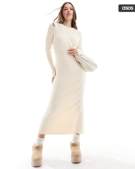 Buy Cream Dresses for Women by ASOS DESIGN Online | Ajio.com