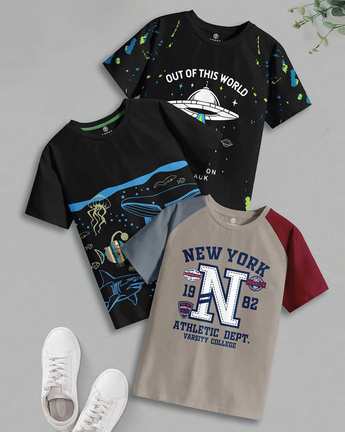 Buy Multi26 Tshirts for Boys by CODEZ Online | Ajio.com