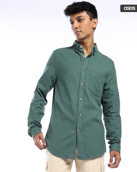 Ajio Brushed Cotton Polo Shirts Ajio Oversized Checked Shirt