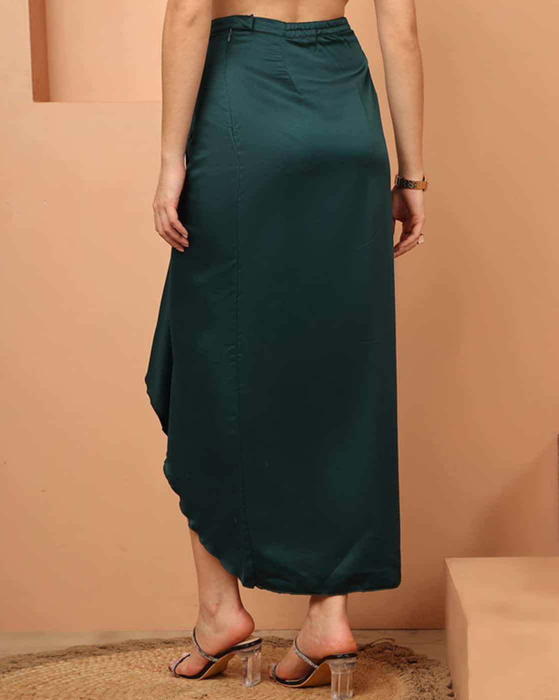 Buy Green Skirts for Women by NEUDIS Online - Main Image