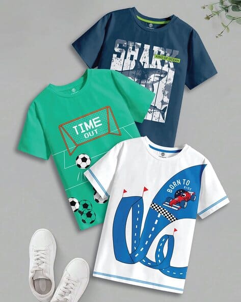 Boys Self-design T-shirt