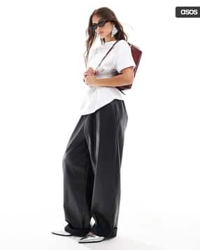 asos design PU Wide-Leg Trousers-picture-20