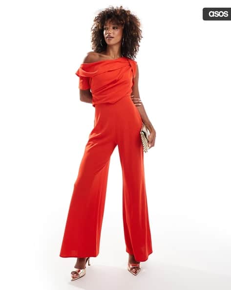 Ajio Asos Beige Jumpsuit White Tailored Jumpsuit Sales