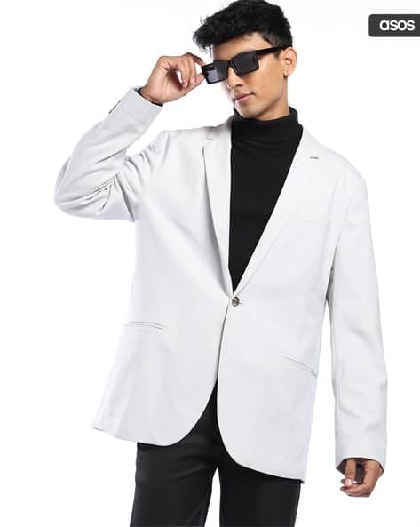 Micro Textured Oversized Suit Jacket