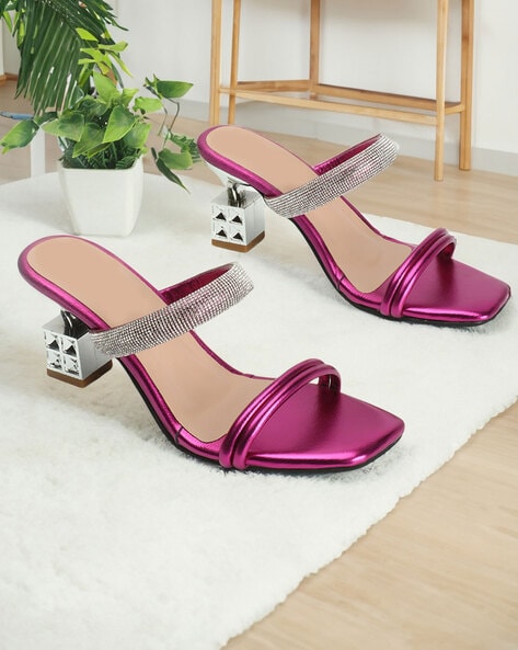 Buy Pink Heeled Sandals for Women by H.M. LADIES FOOTWEAR Online Ajio