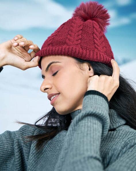 Buy Maroon Caps Hats for Women by toniQ Online