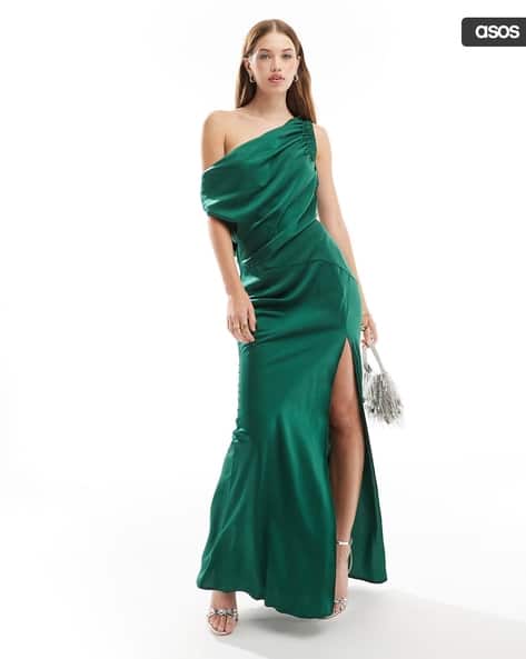 asos one shoulder green dress Susan Maxi Dress