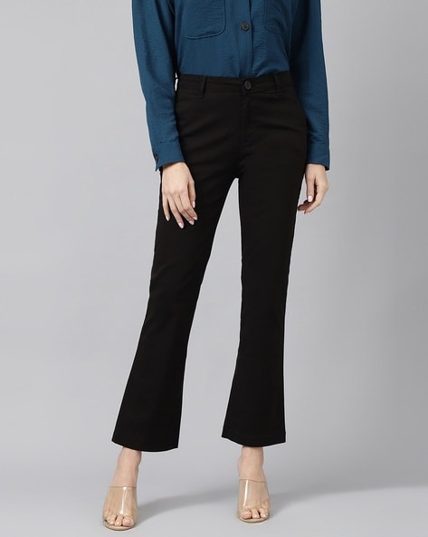 Xpose Women Relaxed Fit Flat-Front Trousers