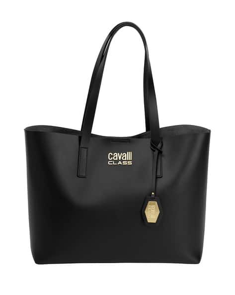 Buy CAVALLI CLASS Troina Leather Tote Bag | Black Color Women 