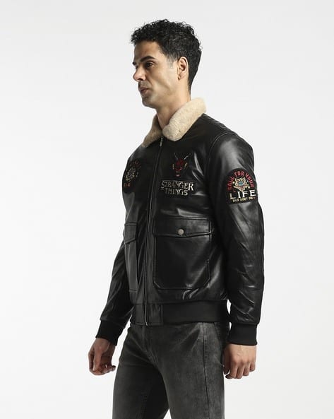 【値引き】ART OF THE FLIGHT JACKET Buy Jet Black Jackets & Coats for Men by Altheory by AZORTE Online