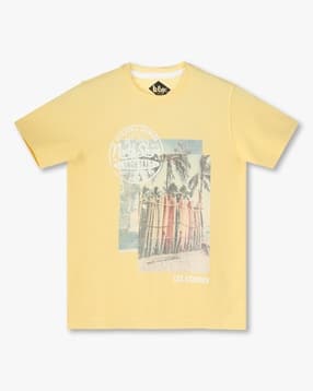 lee cooper Boys Graphic Print Round-Neck T-Shirt-picture-21