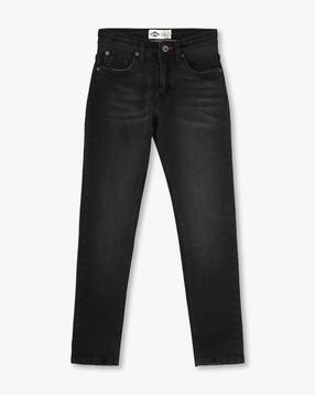 Boys Mid-Wash Skinny Fit Jeans-image-9