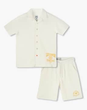 lee cooper Boys Seersucker Relaxed Fit Shirt & Shorts-picture-31