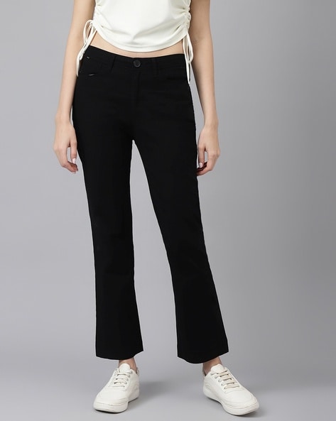 Xpose Women Relaxed Fit Flat-Front Trousers