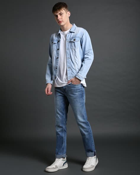 Lee Cooper Men Lightly Washed Straight Fit Jeans