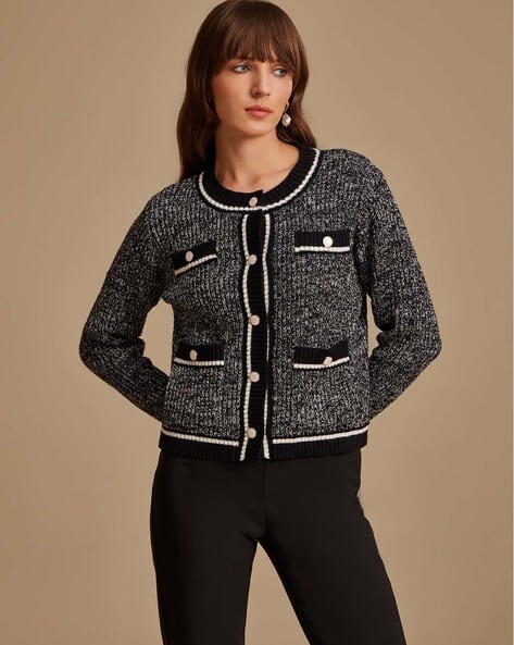 Women Regular Fit Blazer with Button-Closure