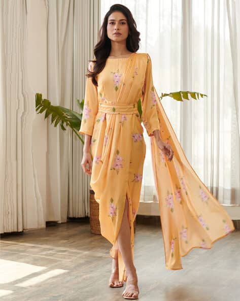 chinese dress ladies India Sarees Girl Saree Blouse Indian Women Dress Ladies Clothing Cost –  Ella Boo El Fashions main image 1