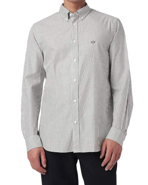 Men Striped Regular Fit Peat Shirt with