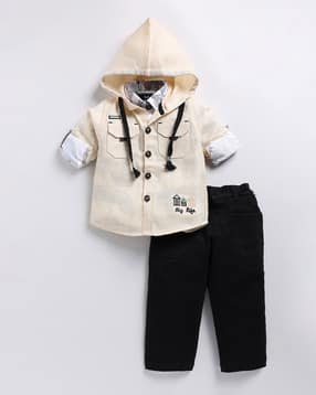 Boys Printed Shirt And Deni Pants Set-image-48