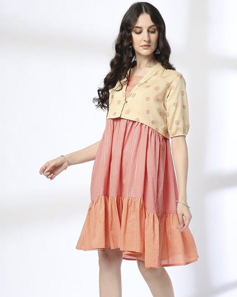 Buy SIYAHI Women Striped A-Line Dress wi... Online | Ajio.com