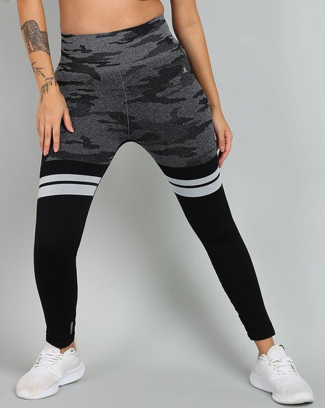 Stripe Leggings Cheap Black Leggings GO COLORS Side Striped