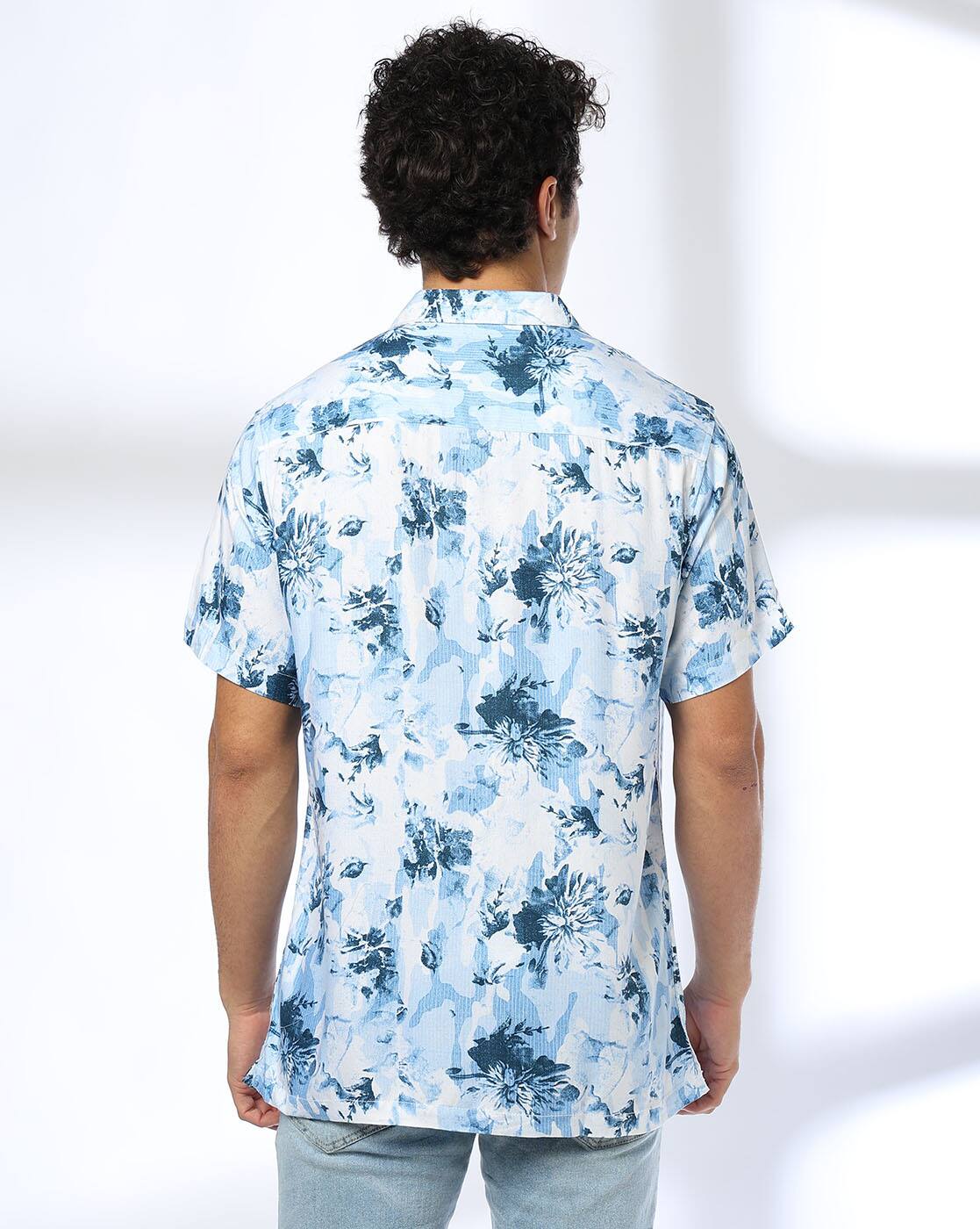 Men Tropical Print Relaxed Fit Shirt