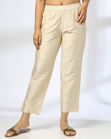 Buy AVAASA MIX N' MATCH Women Printed Straight Fit Pants Online