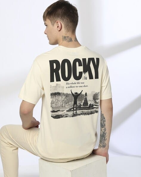 Buy DNMX Men Typographic Print Regular Online | Ajio.com