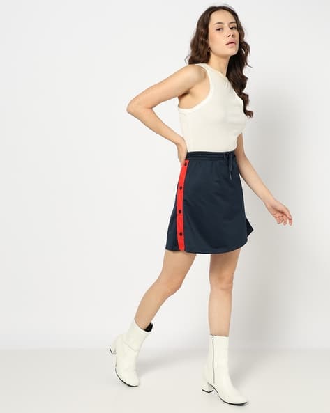Women A-Line Skirt with Drawstring Waist