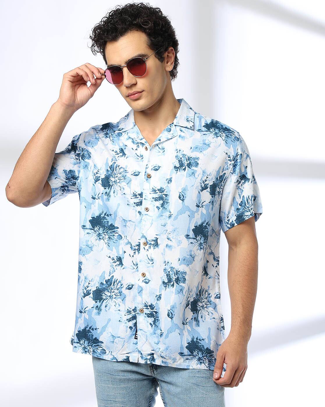 Men Tropical Print Relaxed Fit Shirt